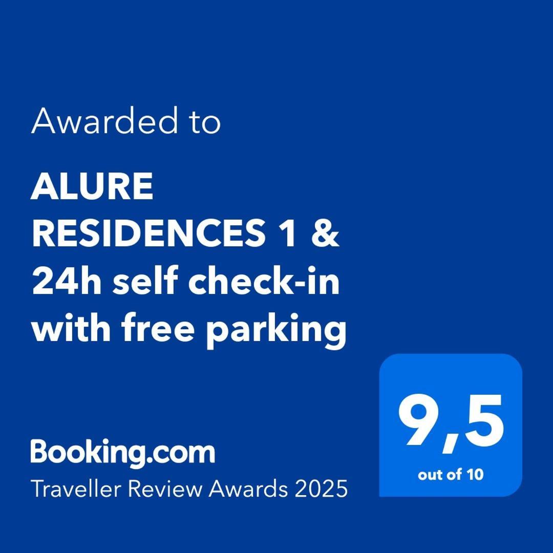 Alure Residences 1 & 24H Self Check-In, Free Parking In Front Of The Apartment Building, New Building, Terrace, Cafe With Breakfast In The Apartment Building, Next To The Aqua Park บันสกาบิสตรีตซา ภายนอก รูปภาพ